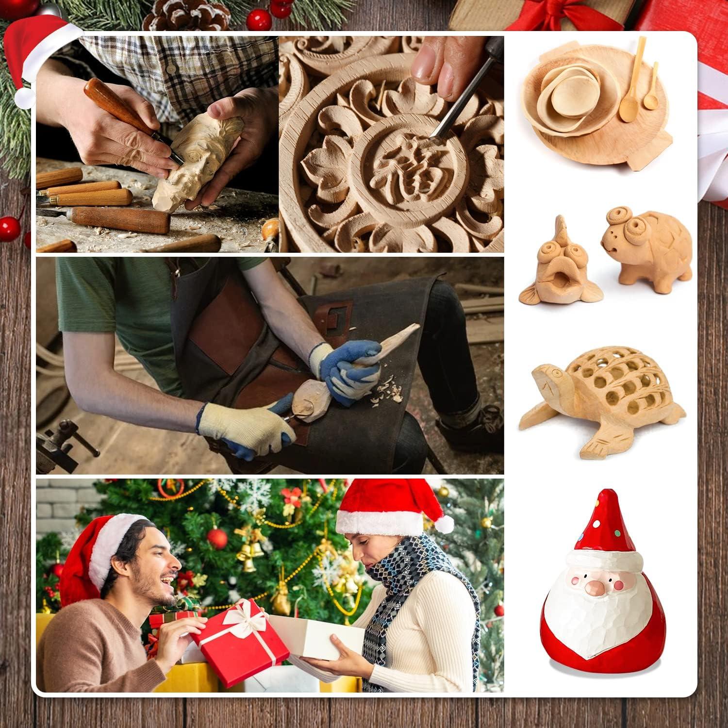 Kit de Tallado en Madera 22PCS con Guantes Anticorte