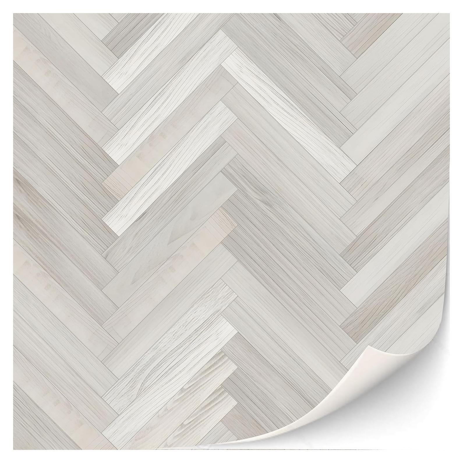 3 Hojas Suelo Autoadhesivo TexturKontor Roble Blanco