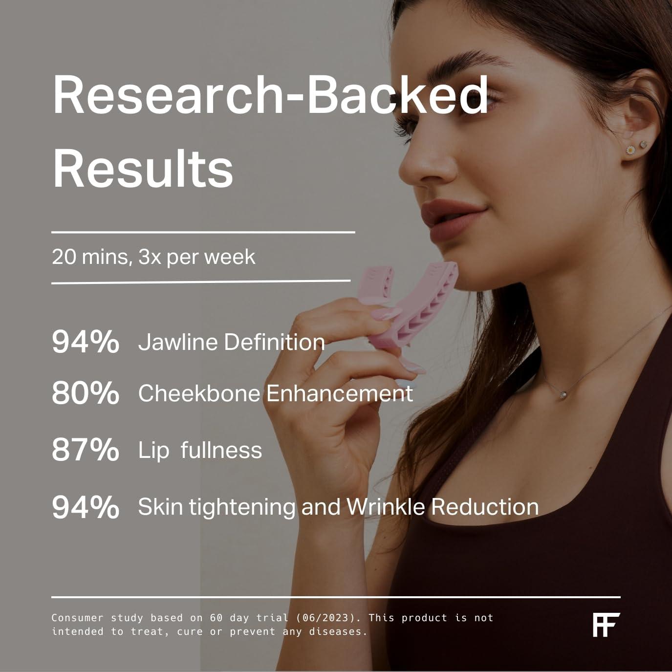 Ejercitador de Mandíbula Facefit Rosa - Tonifica Mejillas y Labios