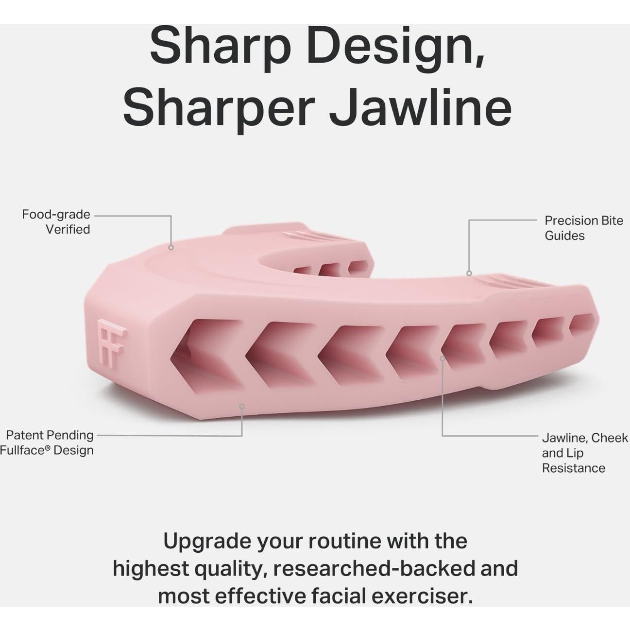 Ejercitador de Mandíbula Facefit Rosa - Tonifica Mejillas y Labios