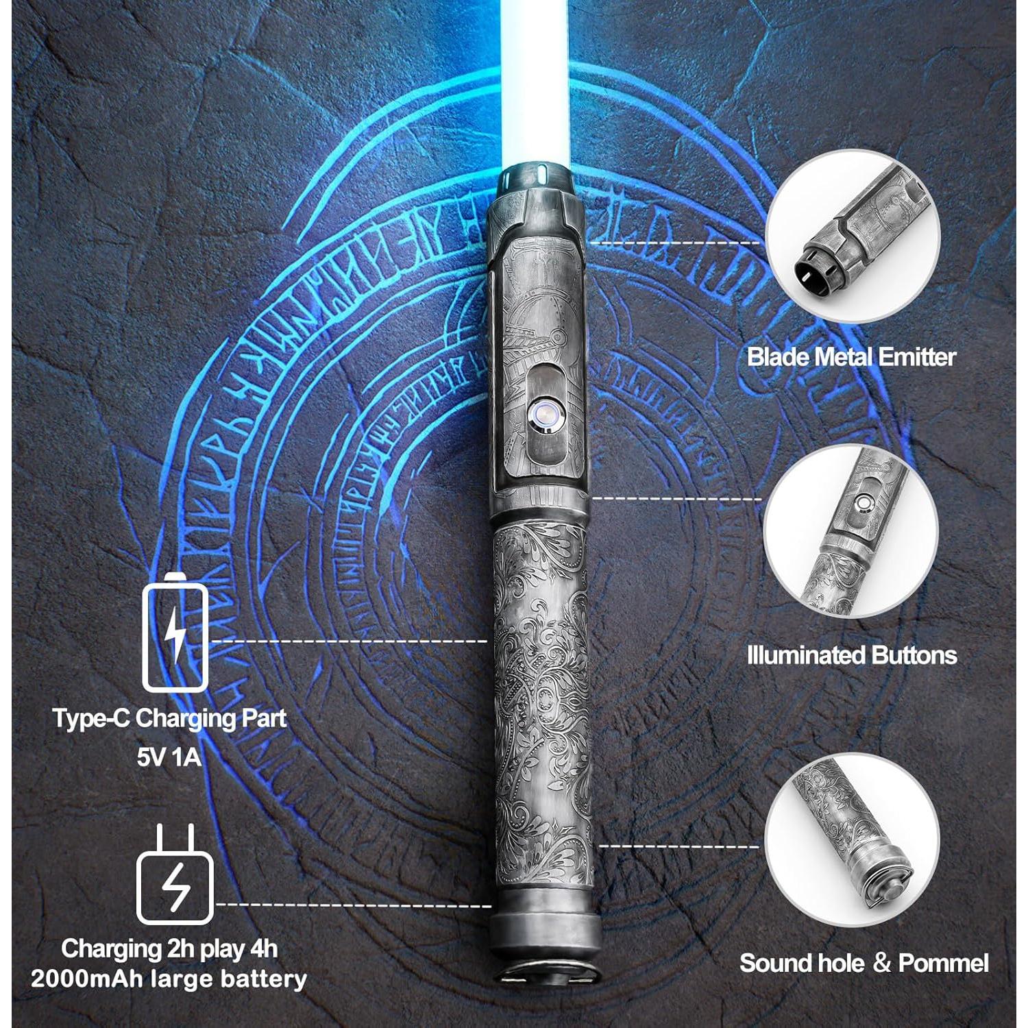 Sable de Luz Pro Dueling AOSABER 81 cm RGB 16 Sonidos