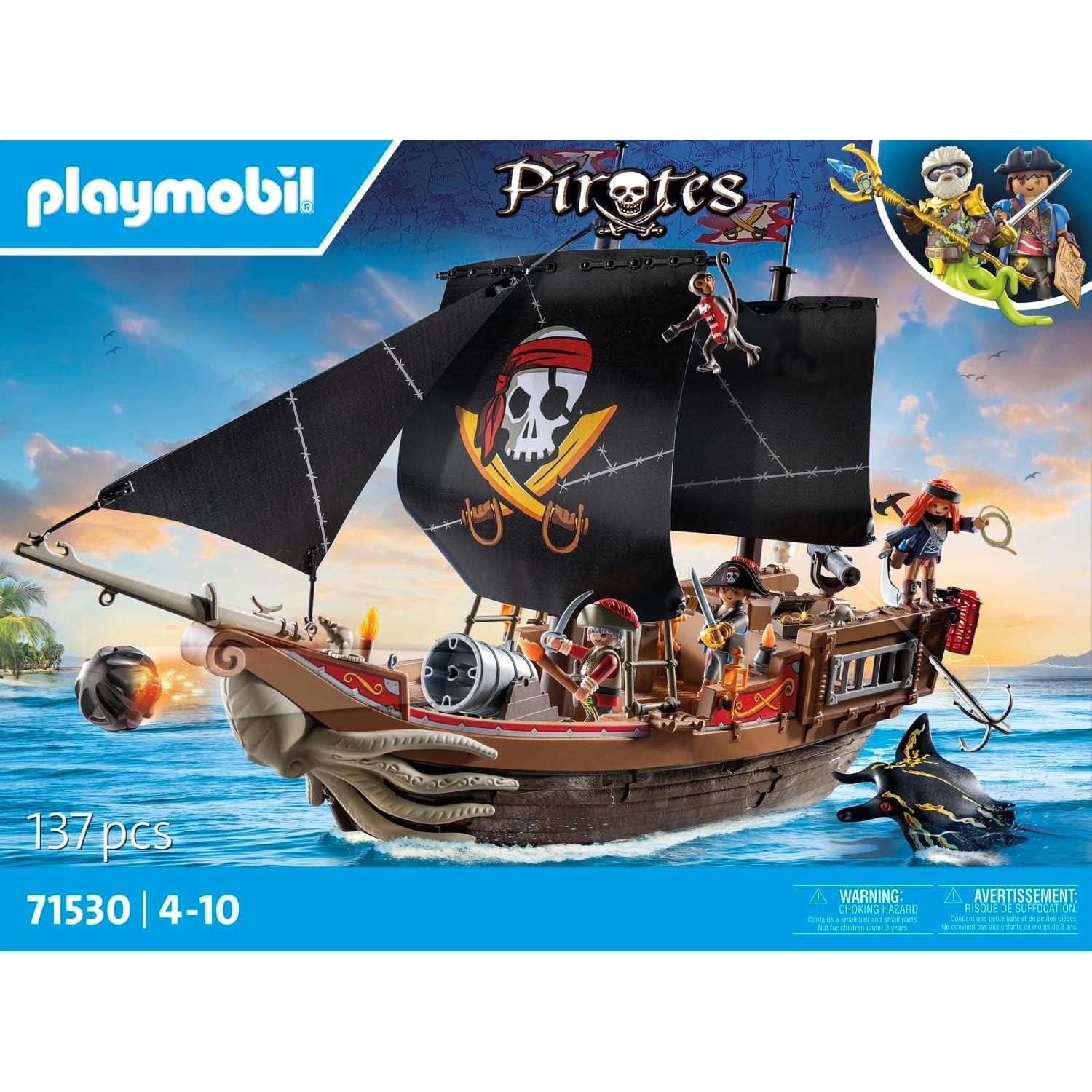Barco Pirata Playmobil 71530 con 3 Figuras y Accesorios