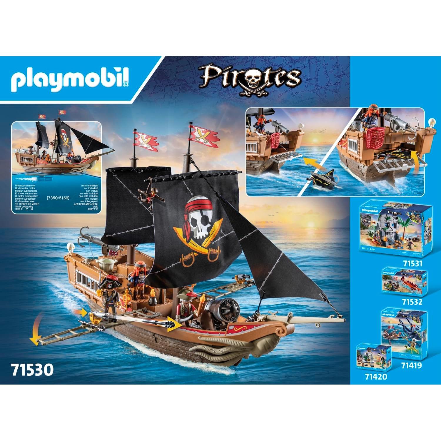 Barco Pirata Playmobil 71530 con 3 Figuras y Accesorios