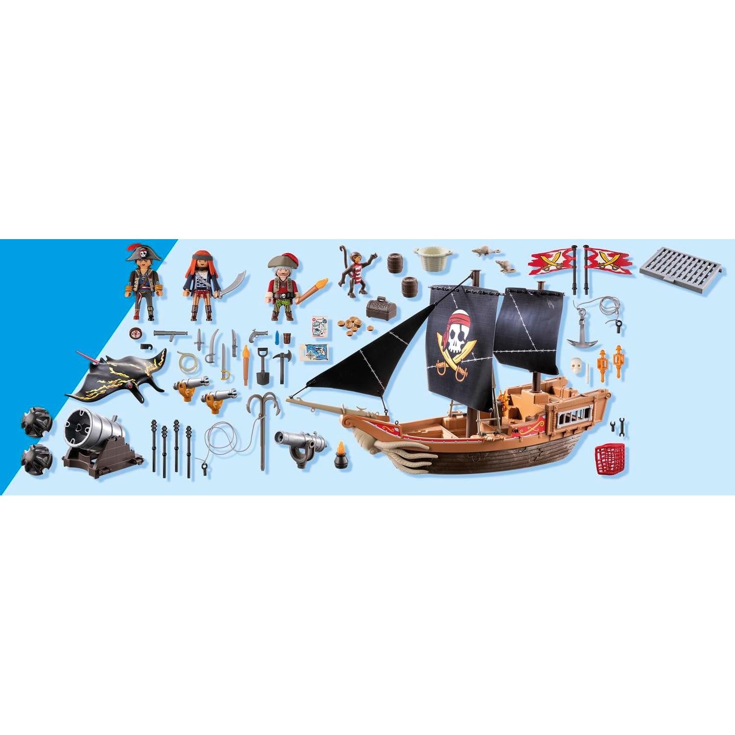 Barco Pirata Playmobil 71530 con 3 Figuras y Accesorios