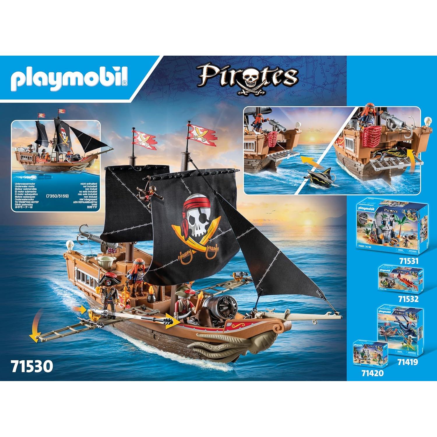 Barco Pirata Playmobil 71530 con 3 Figuras y Accesorios