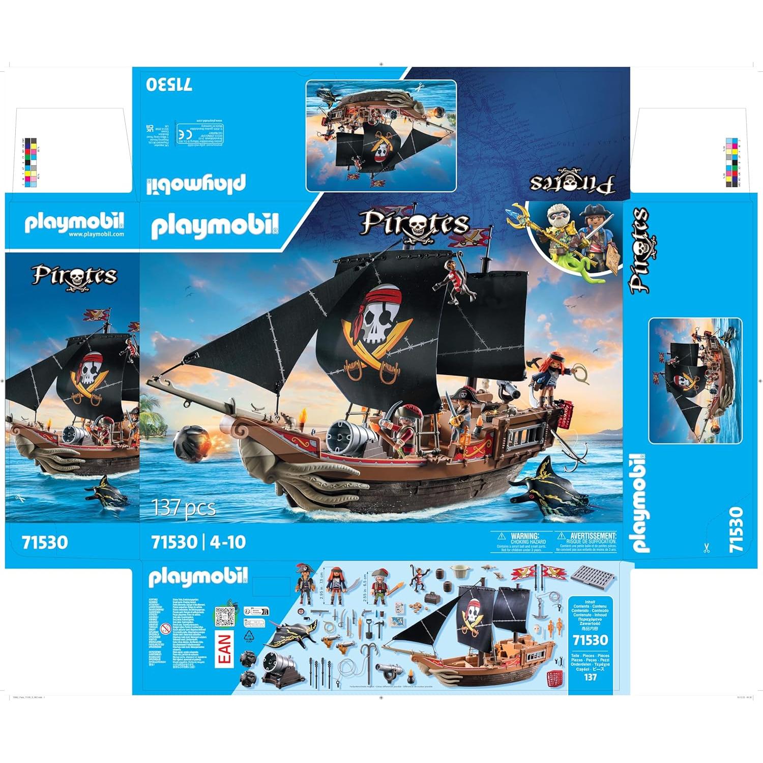 Barco Pirata Playmobil 71530 con 3 Figuras y Accesorios