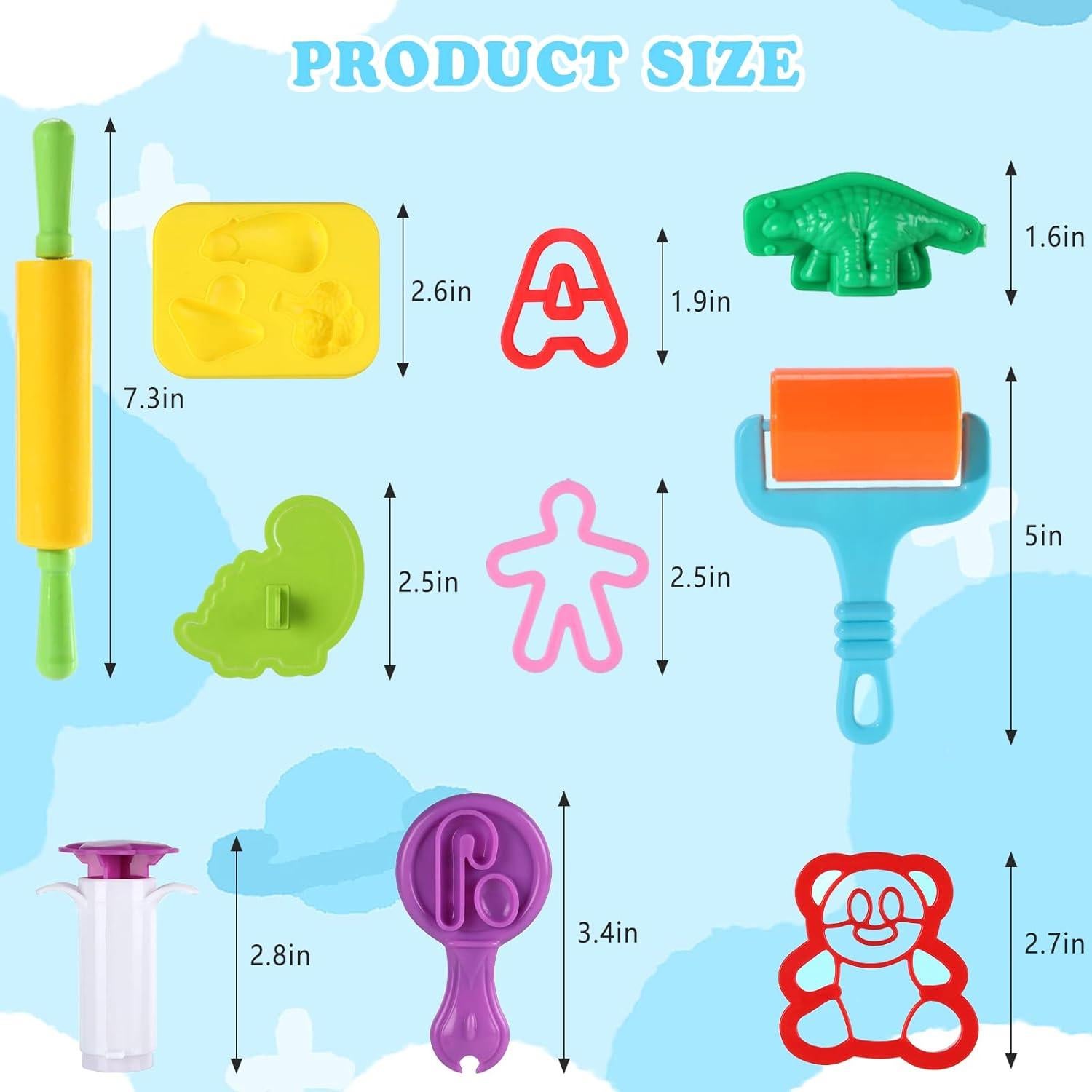 Juego de herramientas de plastilina Oun Nana 144 PCS para niños