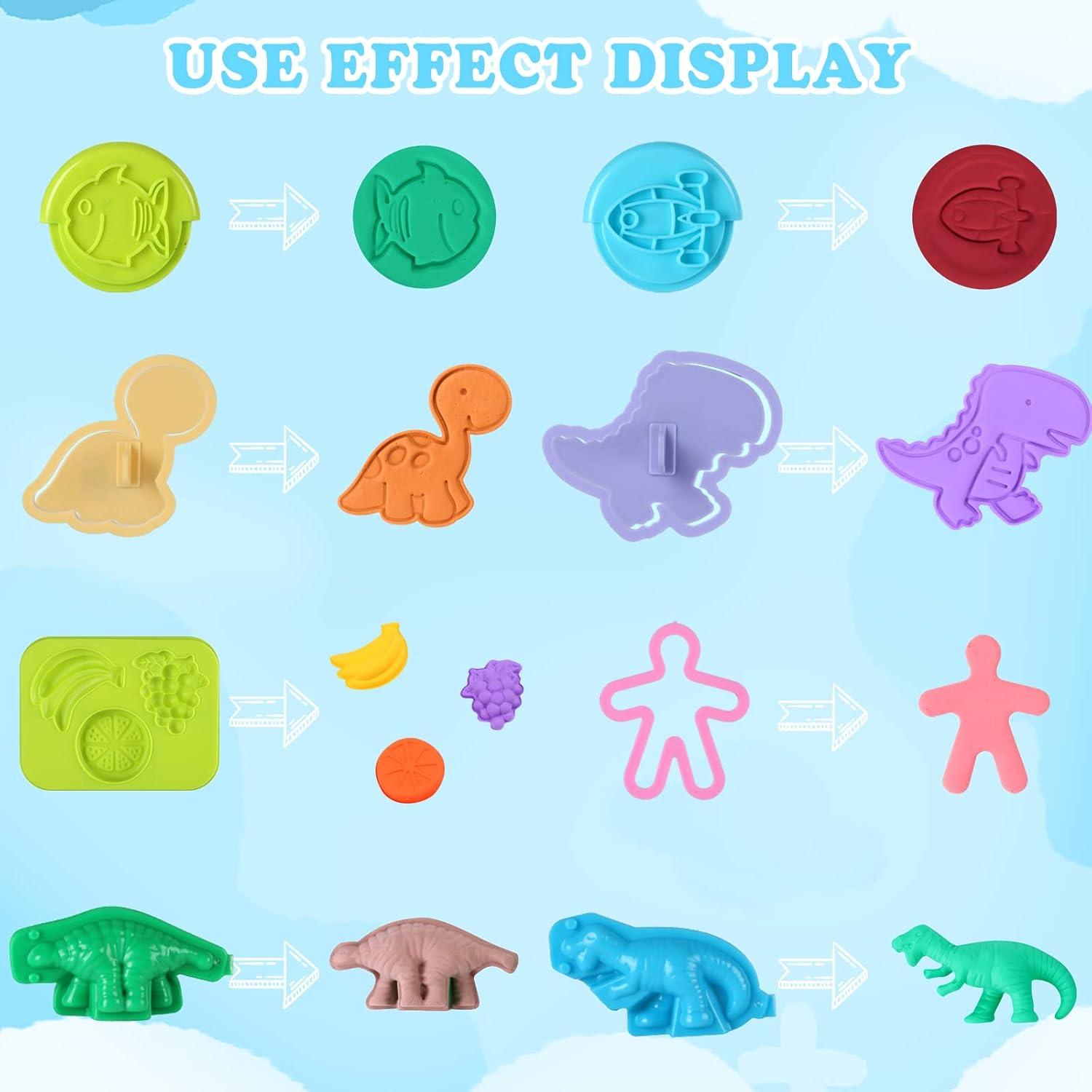 Juego de herramientas de plastilina Oun Nana 144 PCS para niños