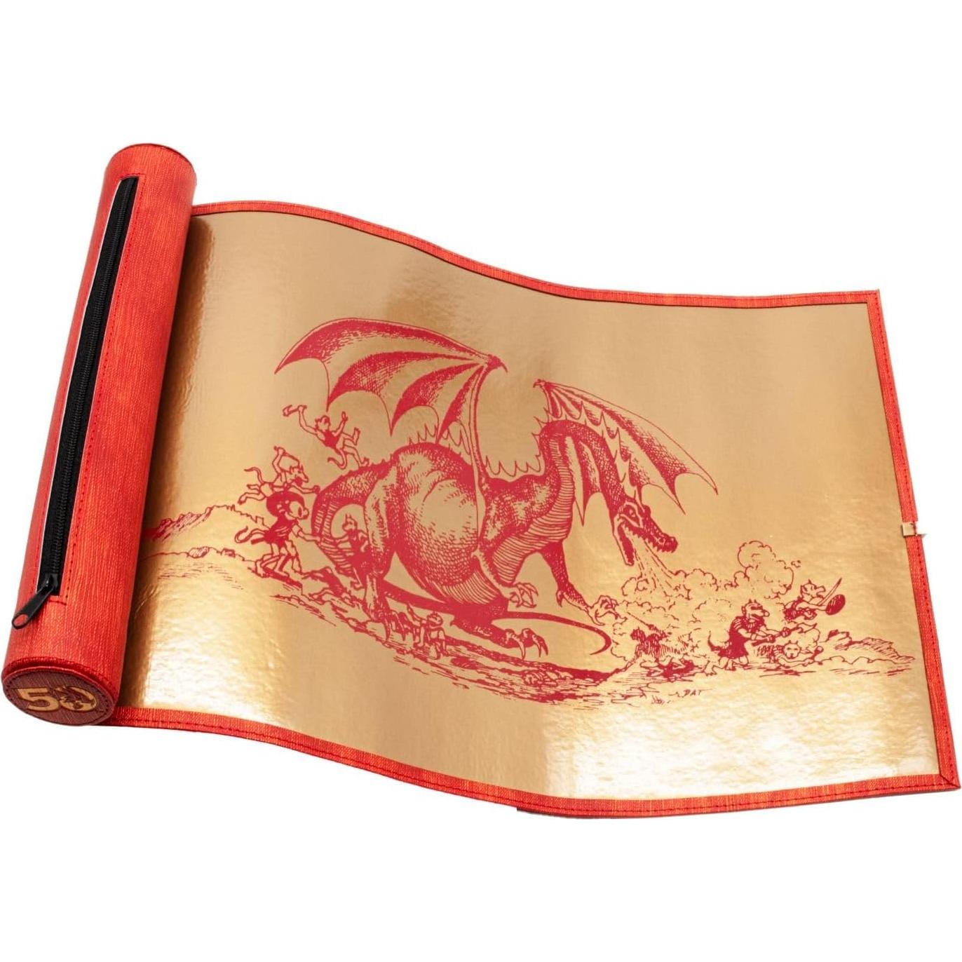 Bolsa de Dados Ultra PRO D&D 50 Aniversario Tapete 20 Dados