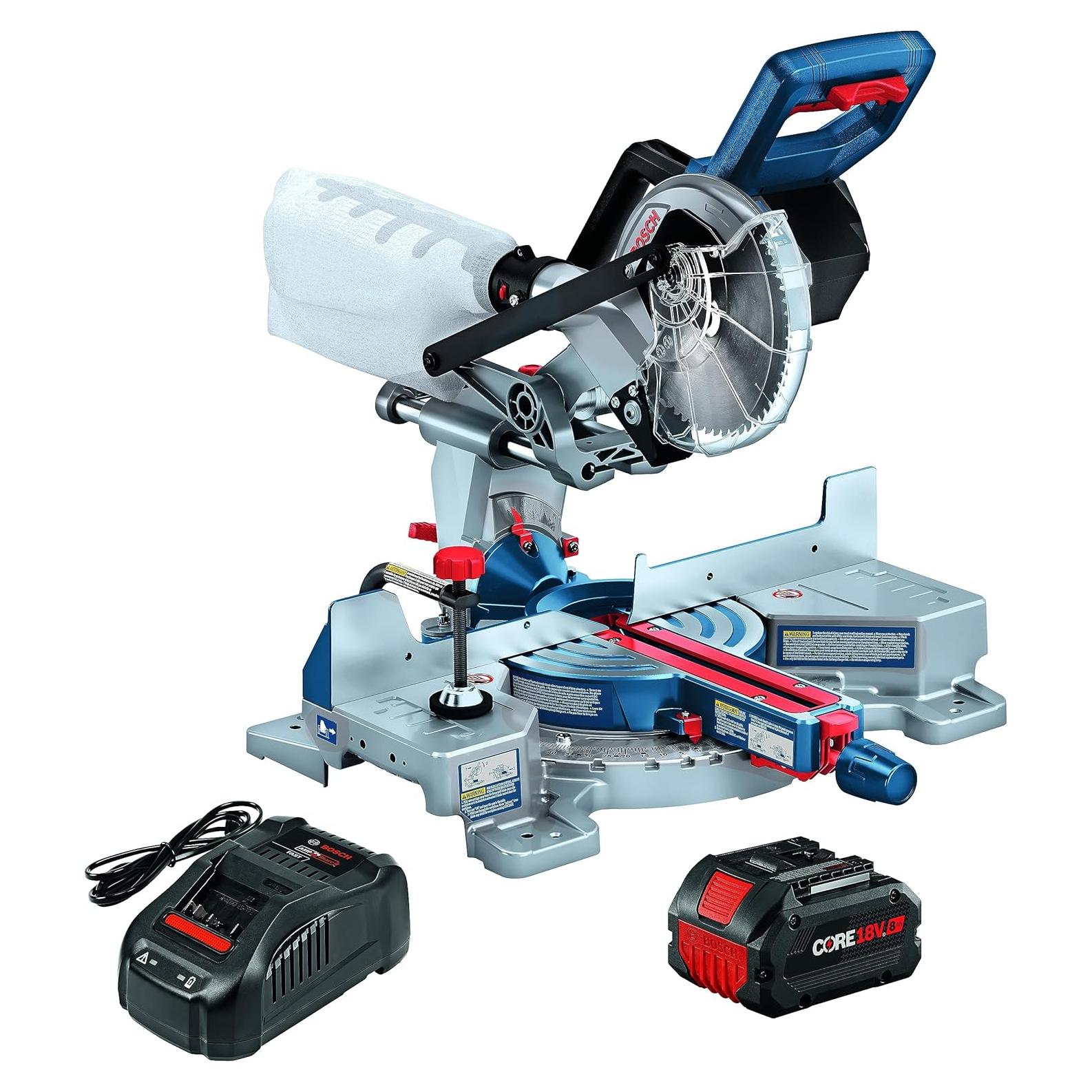 BOSCH GCM18V-07SN14 PROFACTOR™ 18V 7-1/4 In. Single-Bevel Slide Miter Saw Kit with (1) CORE18V 8 Ah High Power Battery