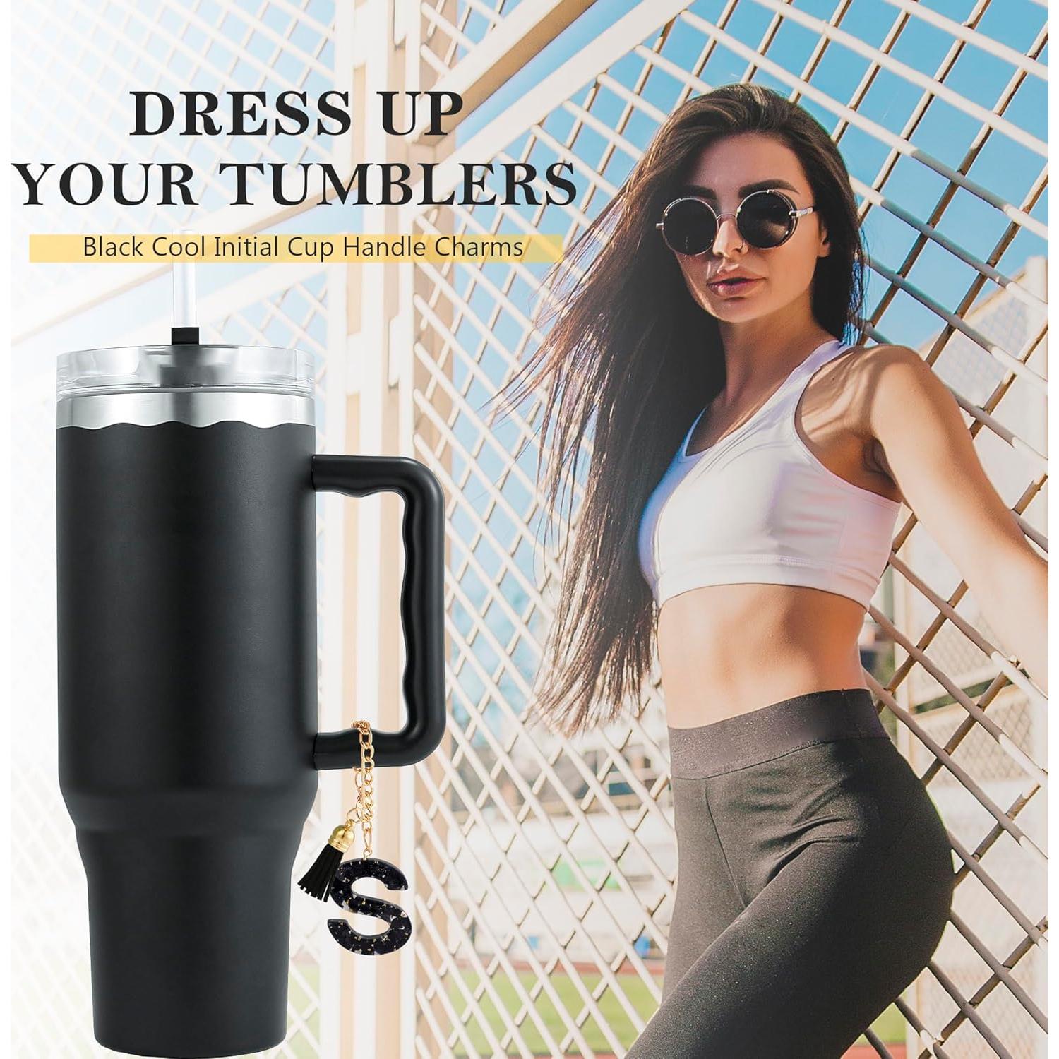 Encanto de Letra Inicial CCINPPY para Taza Stanley - Negro