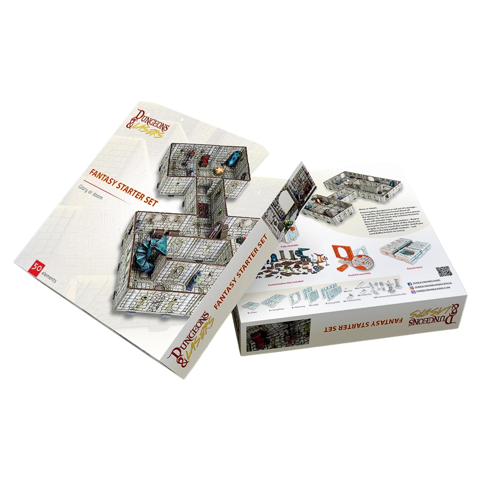 Dungeons & Lasers Set Inicial 286 Piezas Terreno D&D