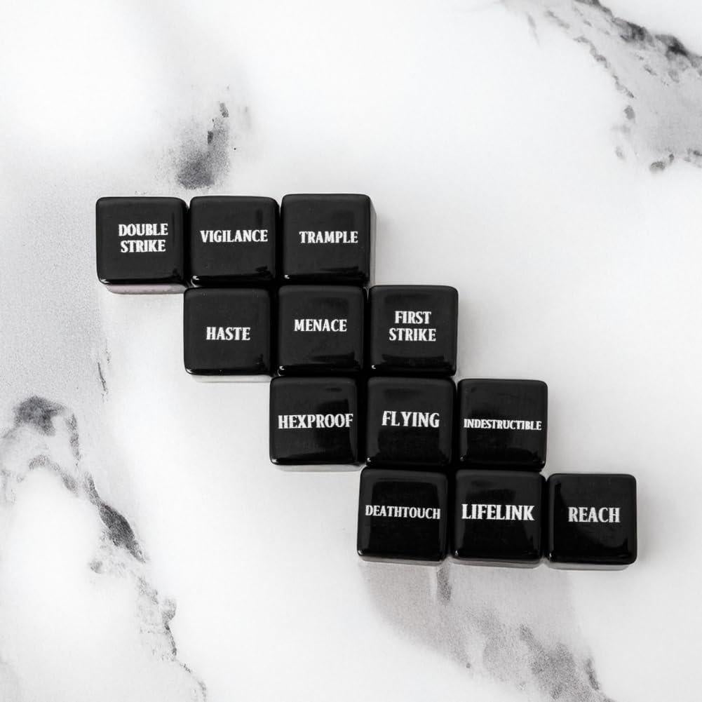 48 Dados MTG Contadores de Habilidades + Bolsa de Almacenaje
