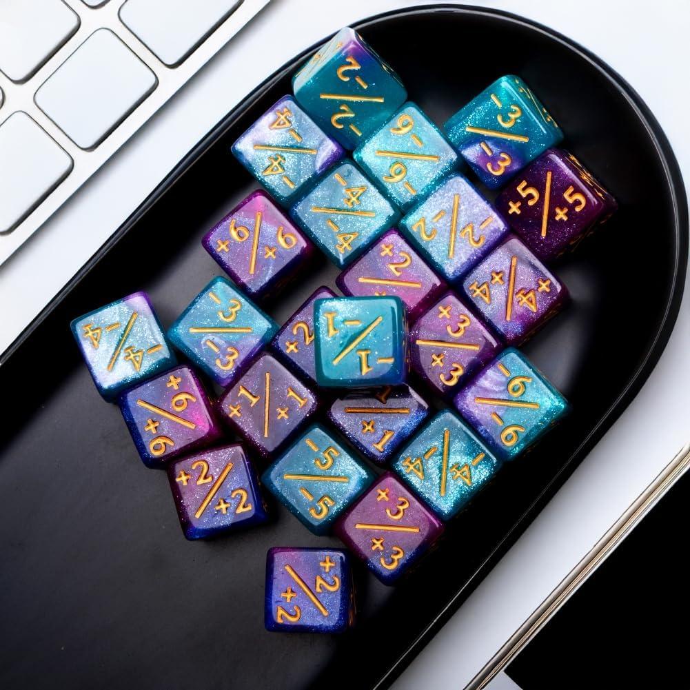 48 Dados MTG Contadores de Habilidades + Bolsa de Almacenaje