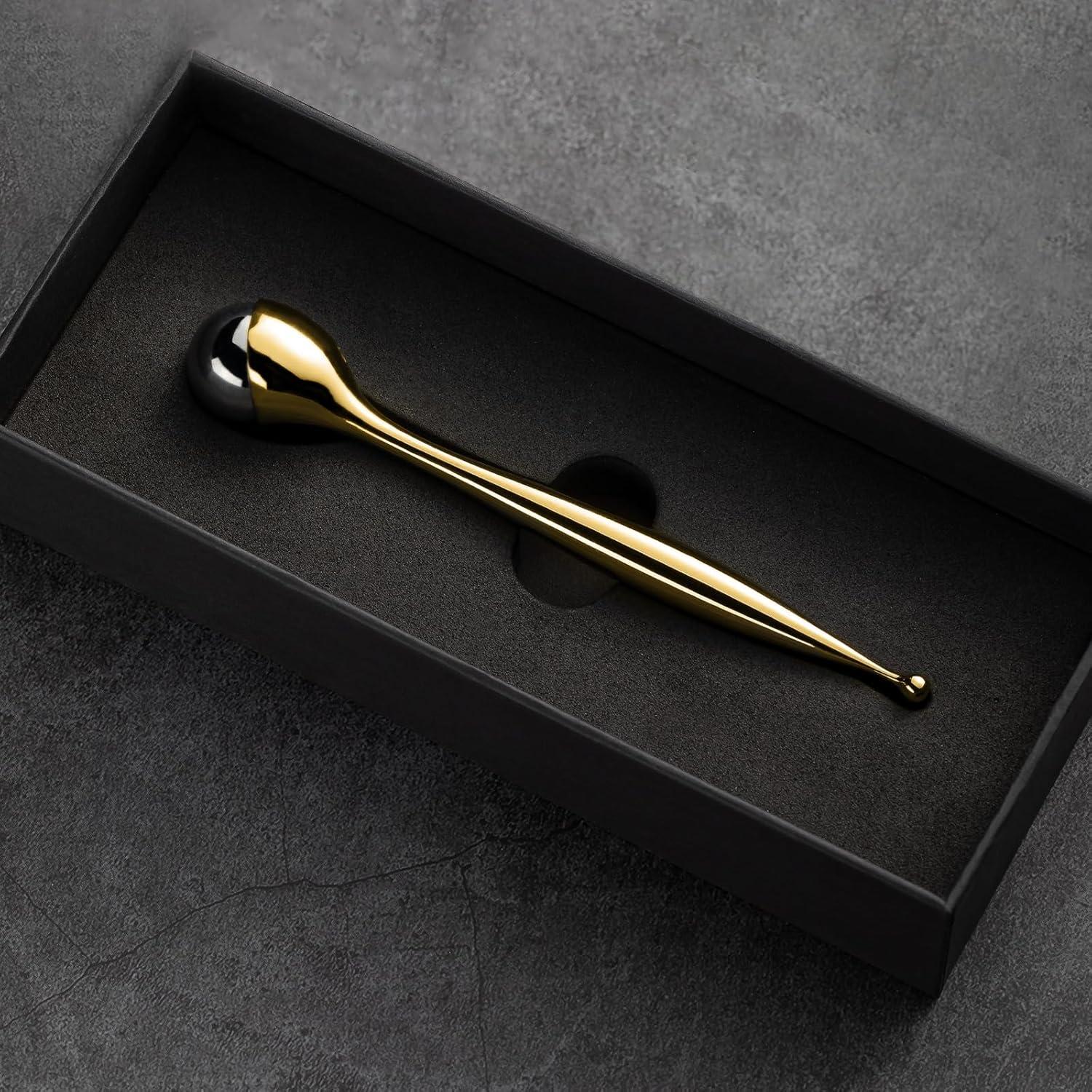 Varita de Rodillo para Crema de Ojos LISAPACK - Masaje Facial Oro