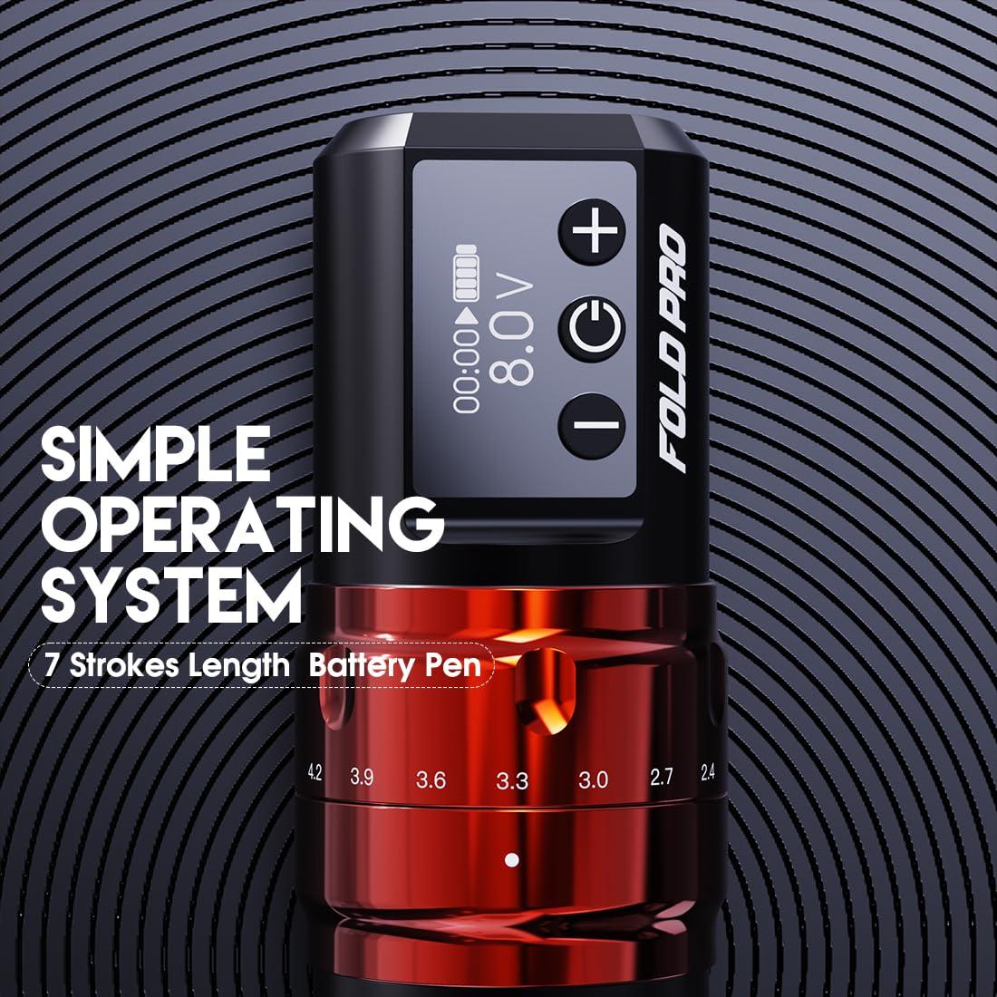 Máquina de Tatuaje Inalámbrica MAST Fold Pro Negro