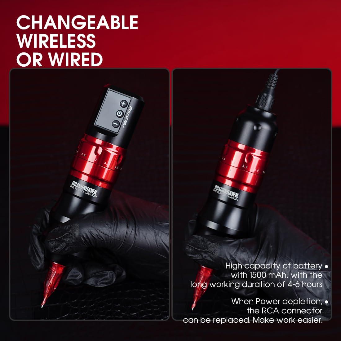 Máquina de Tatuaje Inalámbrica MAST Fold Pro Negro