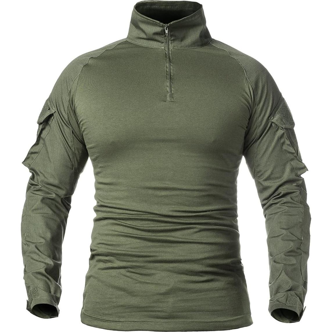 Camisa Táctica Militar ReFire Gear Verde Ejercito Manga Larga