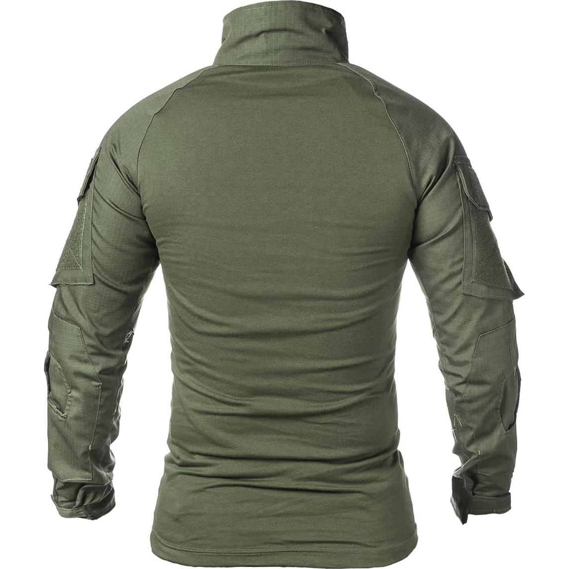 Camisa Táctica Militar ReFire Gear Verde Ejercito Manga Larga