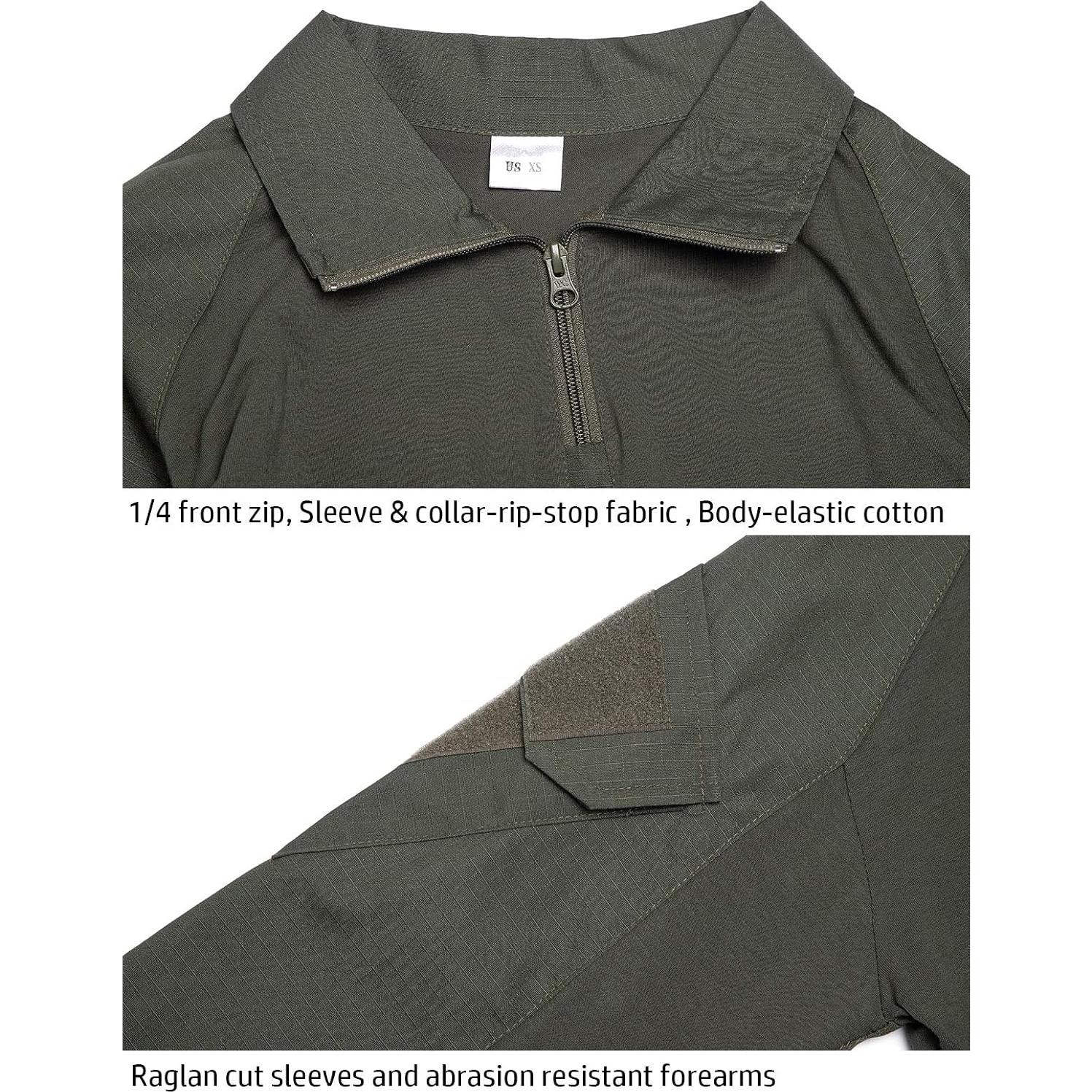 Camisa Táctica Militar ReFire Gear Verde Ejercito Manga Larga