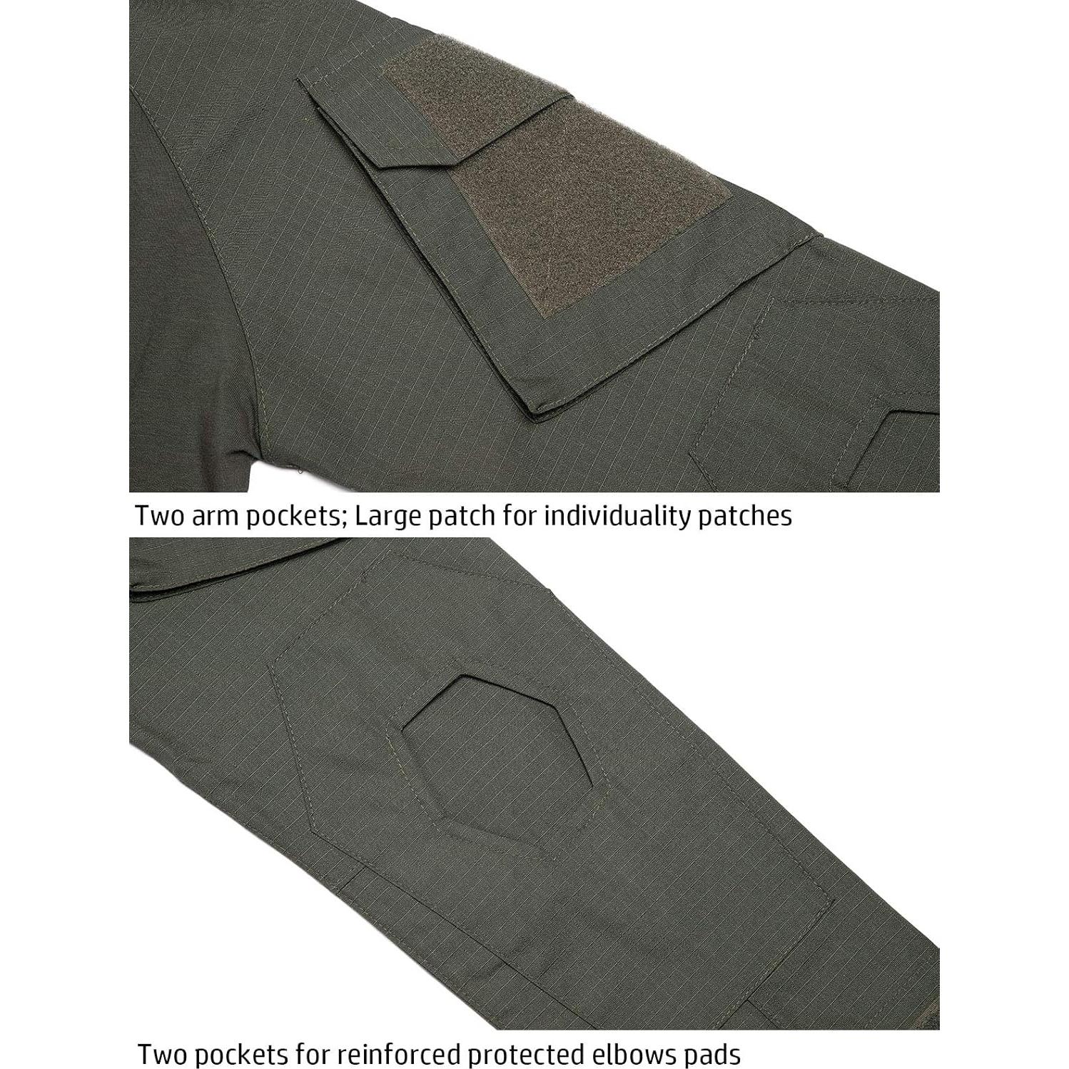 Camisa Táctica Militar ReFire Gear Verde Ejercito Manga Larga