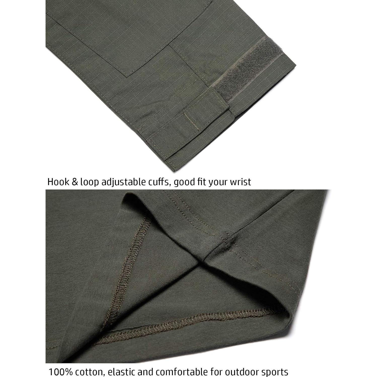 Camisa Táctica Militar ReFire Gear Verde Ejercito Manga Larga