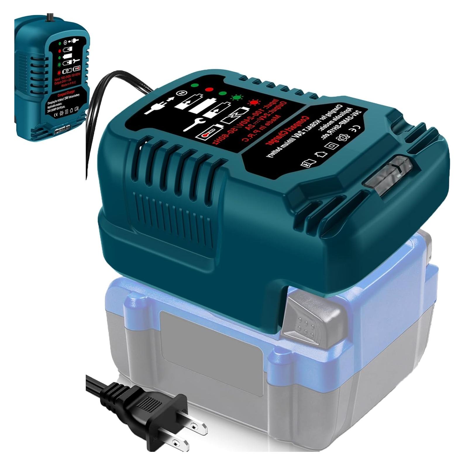 Cargador Rápido UNIKI para Batería Kobalt 24V - 2Ah