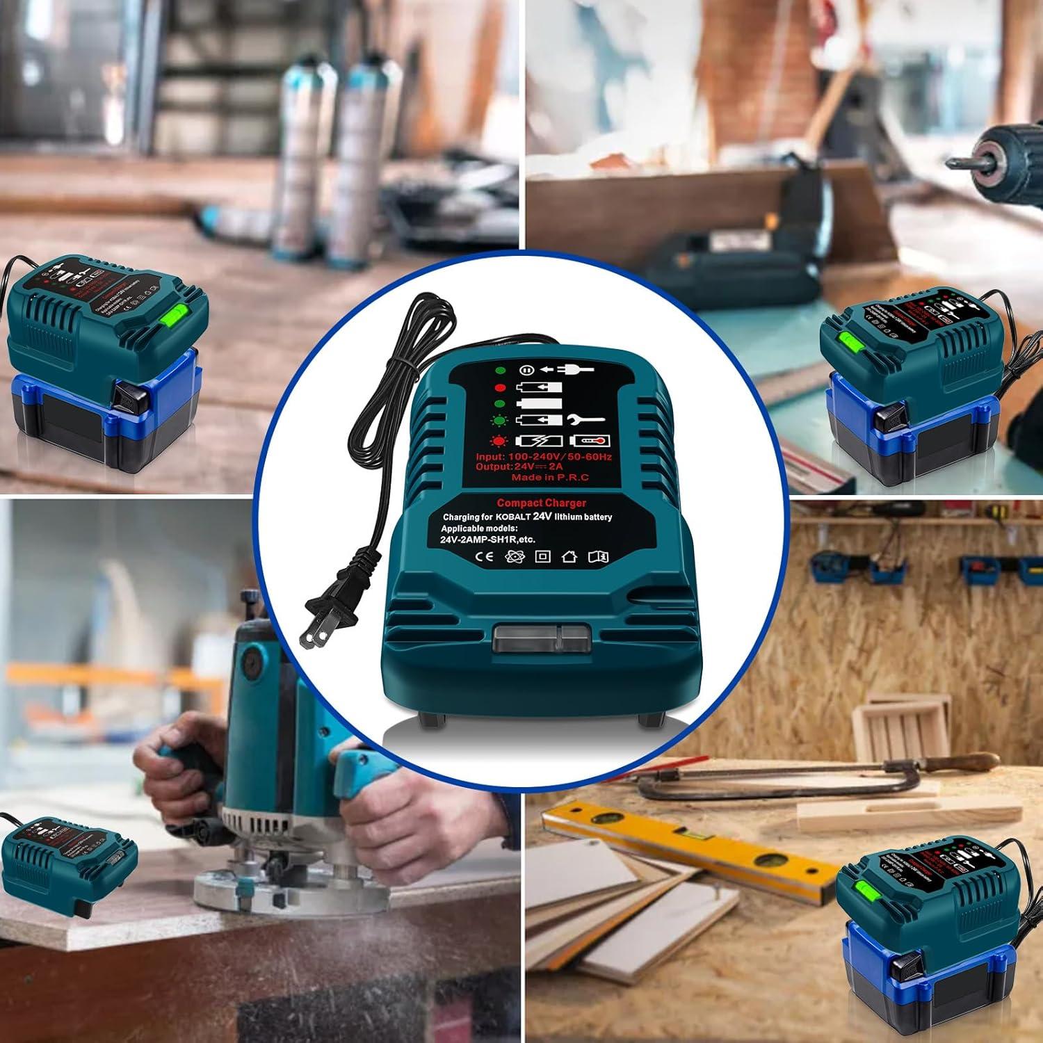 Cargador Rápido UNIKI para Batería Kobalt 24V - 2Ah