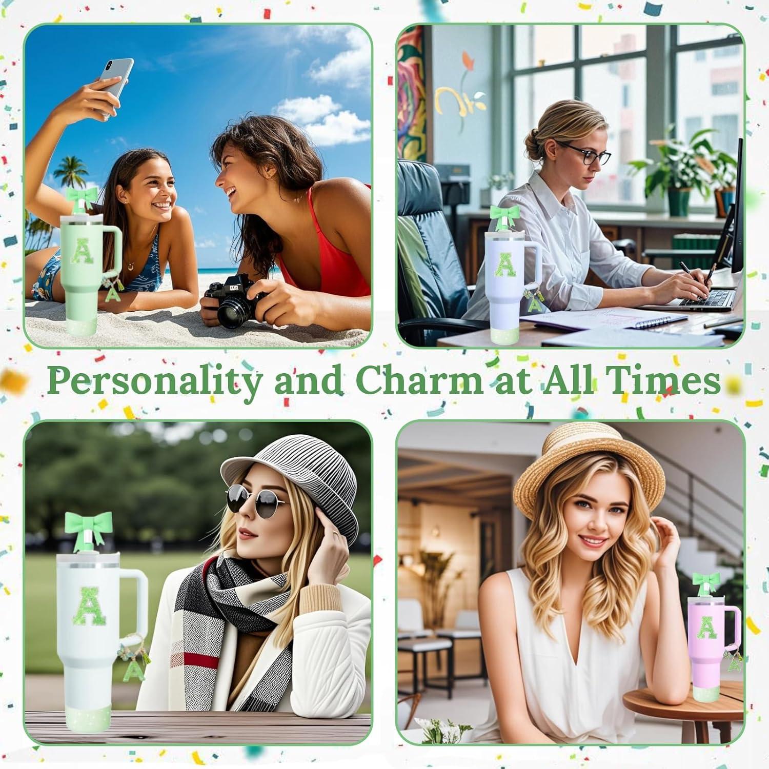 Juego de Accesorios MOTEERLLU para Taza Stanley 6 Piezas Verde