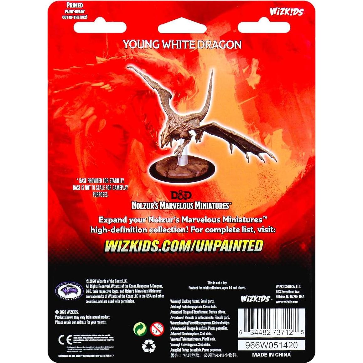 Miniatura Joven Dragón Blanco WizKids D&D 20x12x15cm