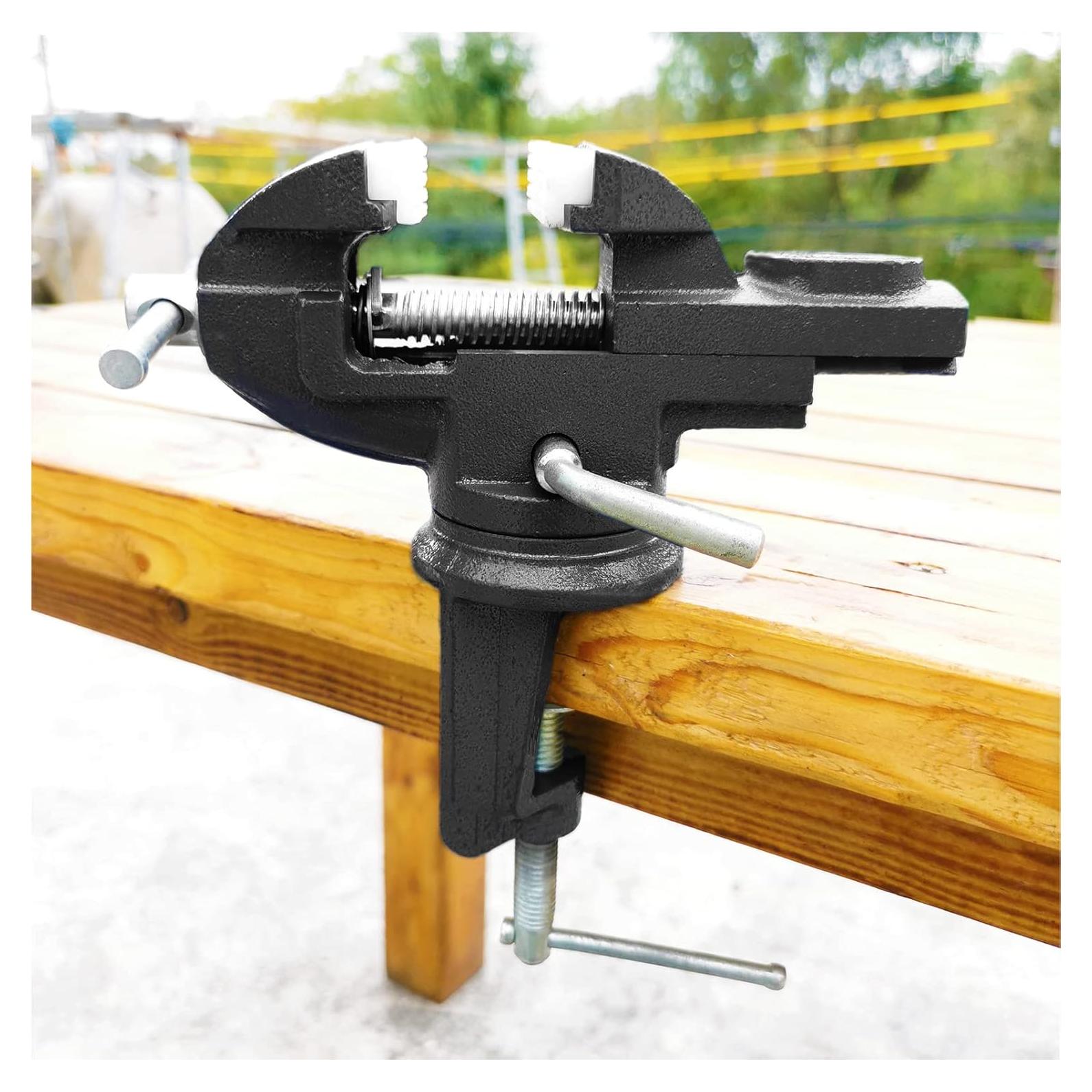 Prensa de Banco MYTEC Mini Vise 50mm Mordazas Nylon Negra