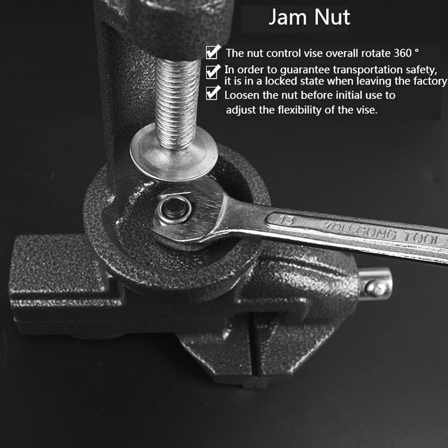 Prensa de Banco MYTEC Mini Vise 50mm Mordazas Nylon Negra