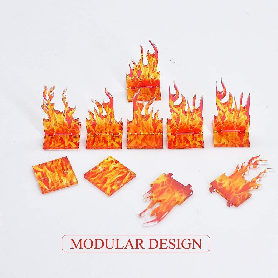 Pared de Fuego Miniatura CZYY Juego de 8 para RPG 28 mm