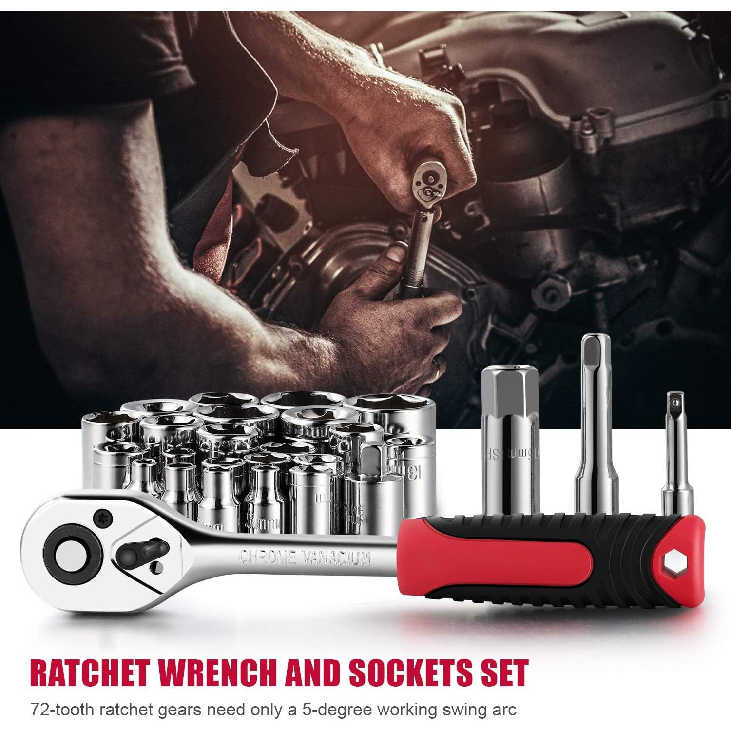 Kit de Herramientas Eastvolt 218 Piezas con Caja de Almacenamiento