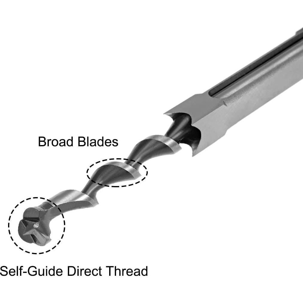 Broca Cuadrada 12.7mm uxcell Acero Alto Carbono 75mm Profundidad