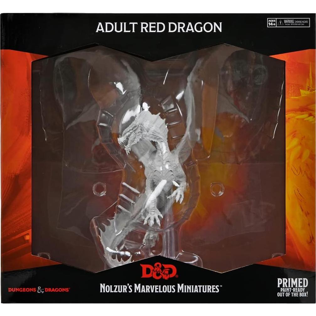 Miniatura D&D Wizkids Dragón Rojo Adulto Sin Pintar