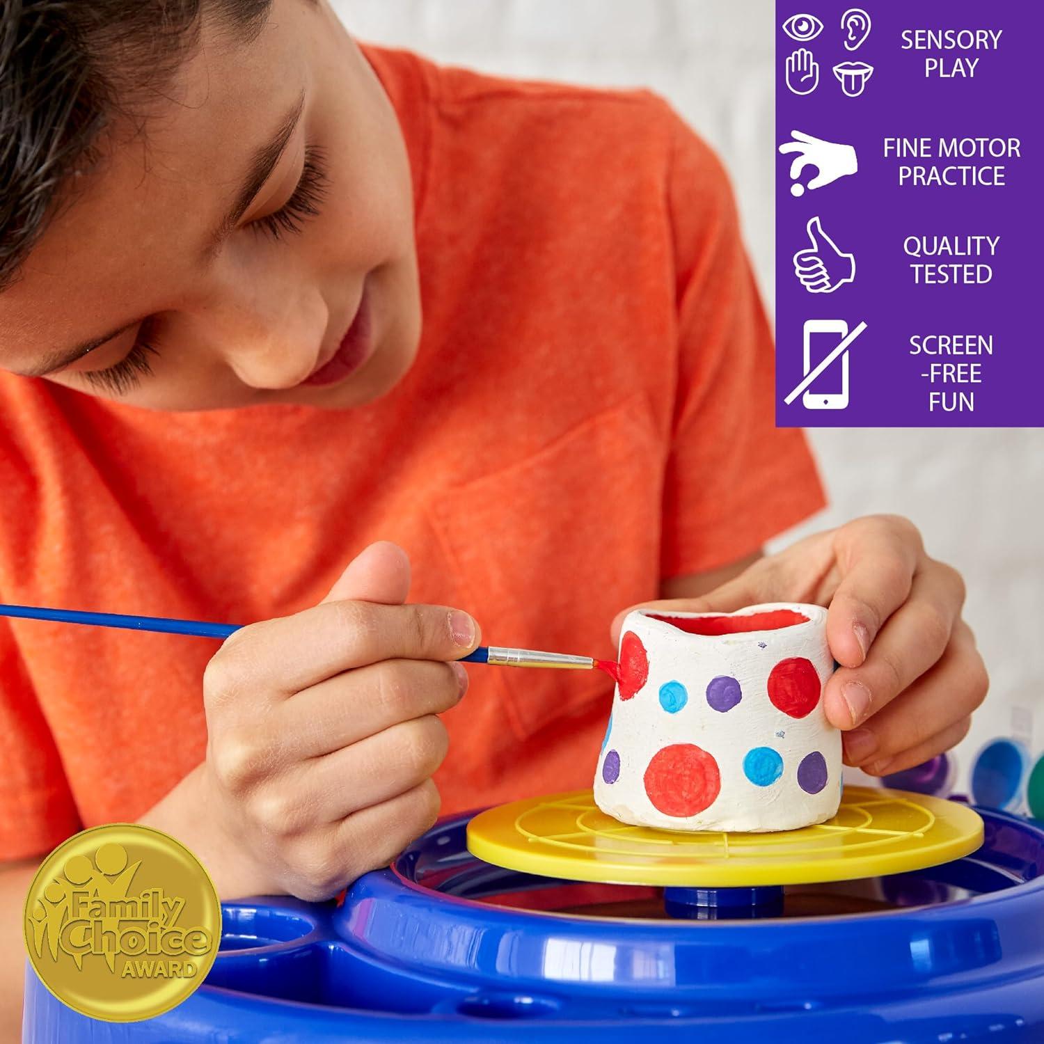 Rueda de Alfarería Motorizada Hecho por mí - Kit para Niños 6+