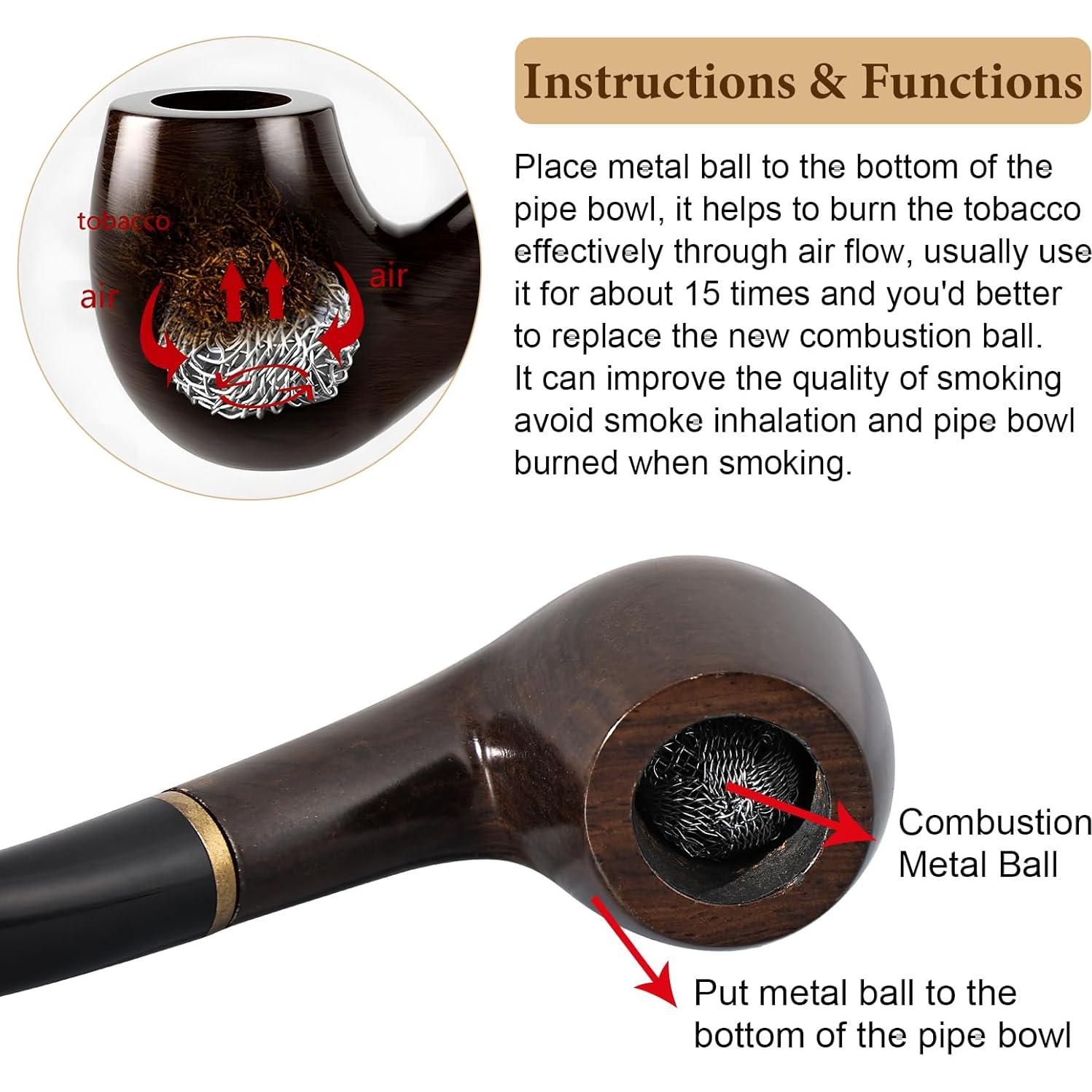 Juego de Pipas de Tabaco Joyoldelf Ébano Hecho a Mano con Accesorios