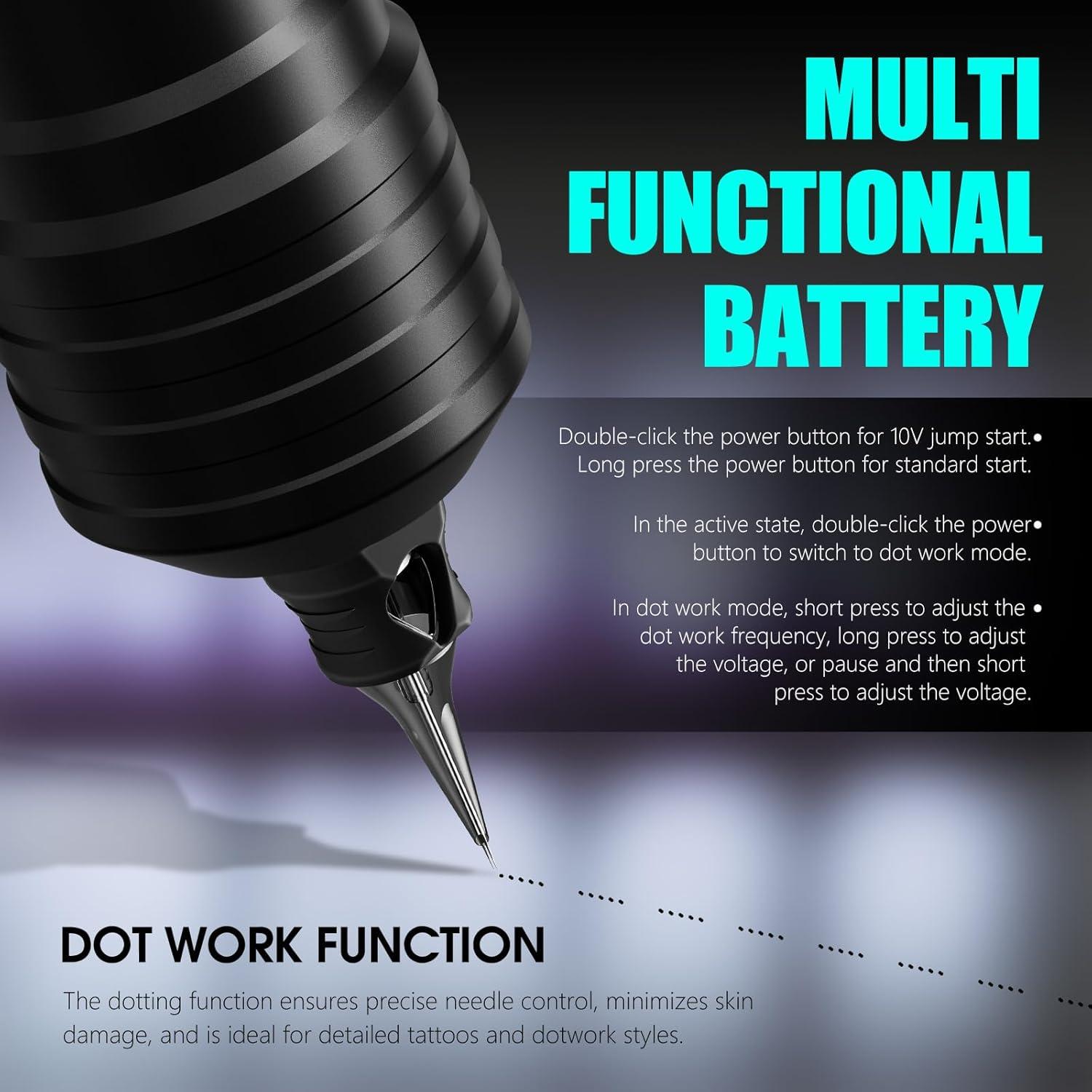 Kit de Máquina de Tatuaje Inalámbrica Kiss of Dragon V1 Completo