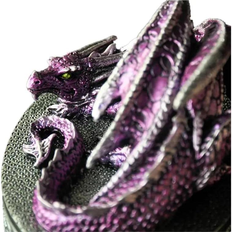 Caja de Dados Dragón MONGPIENS Púrpura Compacta para RPG