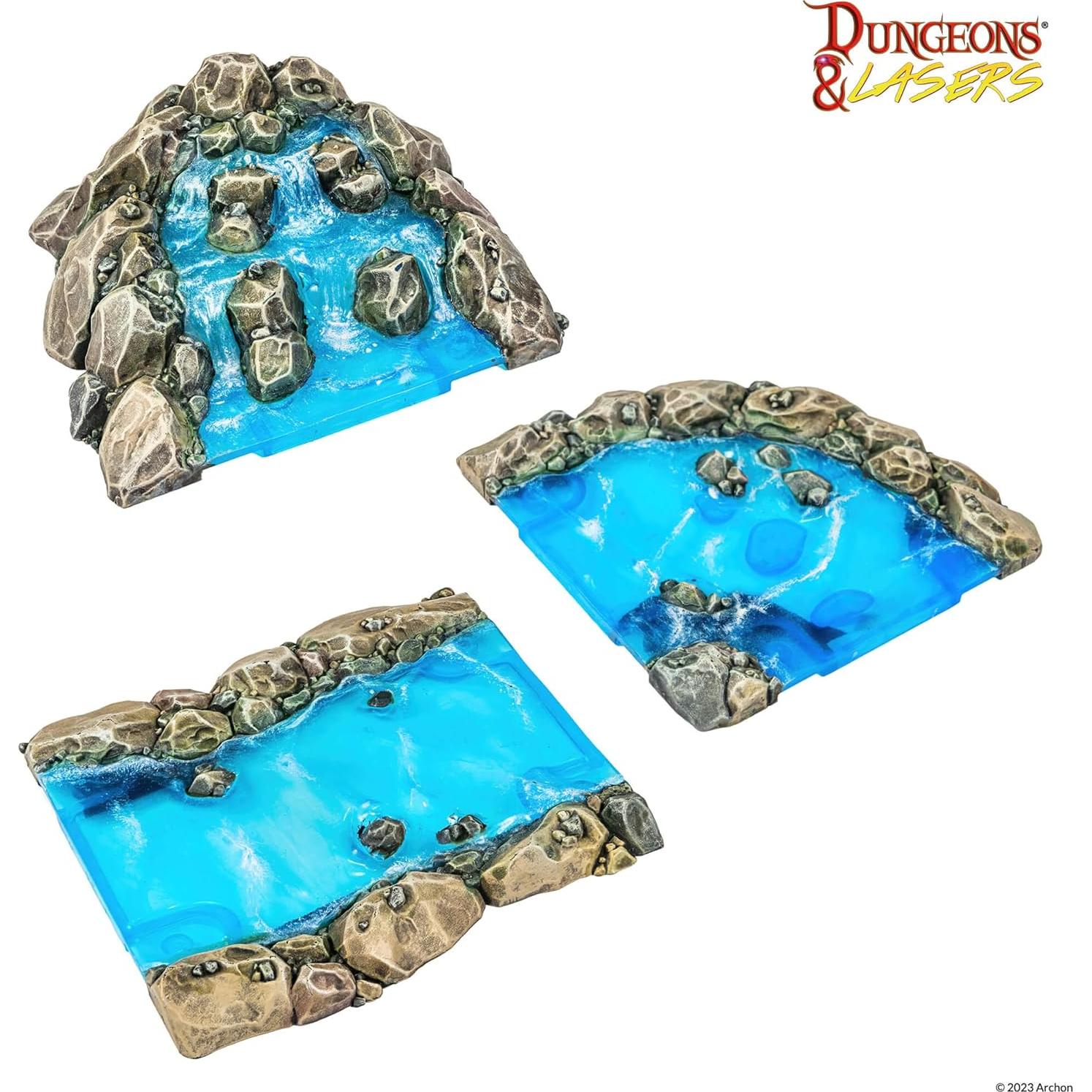 Terreno Modular de Río Archon Studio - 8 Piezas Efecto Agua