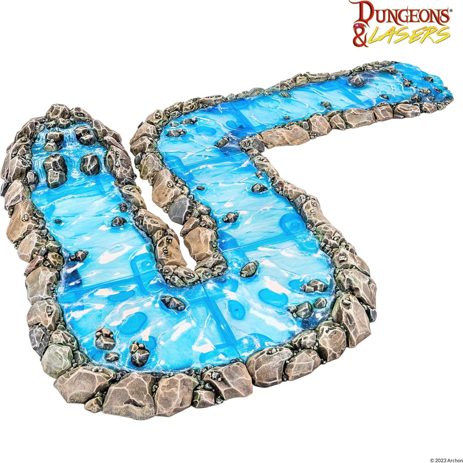 Terreno Modular de Río Archon Studio - 8 Piezas Efecto Agua