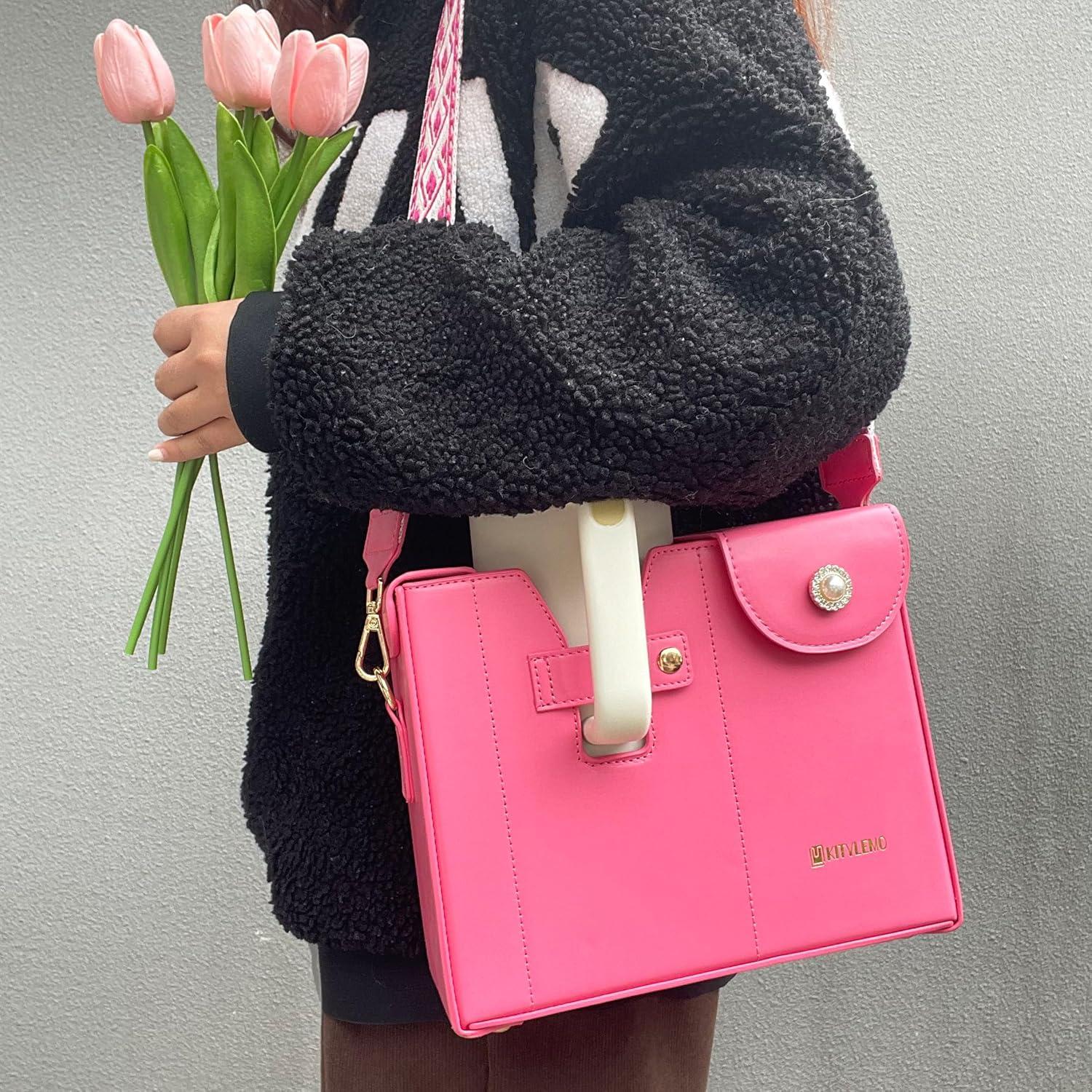 Bolso de soporte para copa Stanley Kitylemo 40oz Rosa