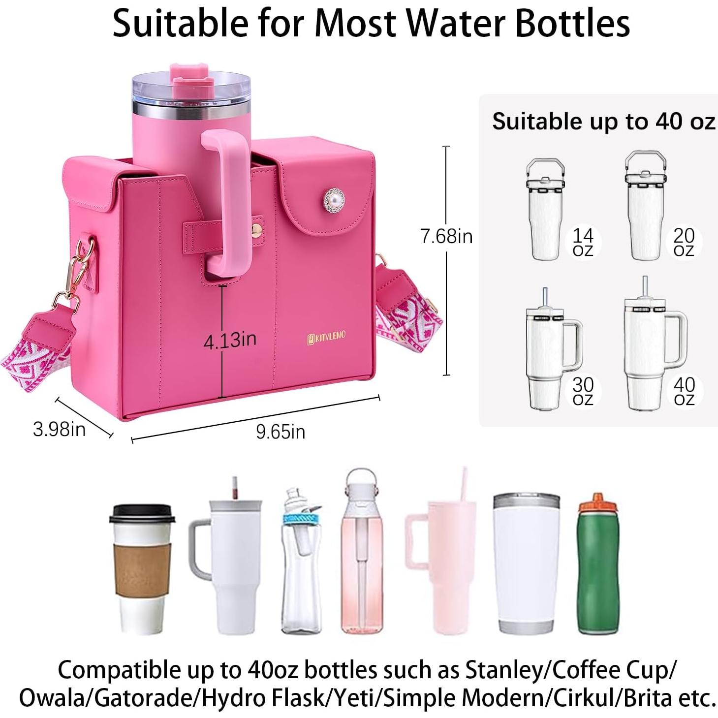 Bolso de soporte para copa Stanley Kitylemo 40oz Rosa