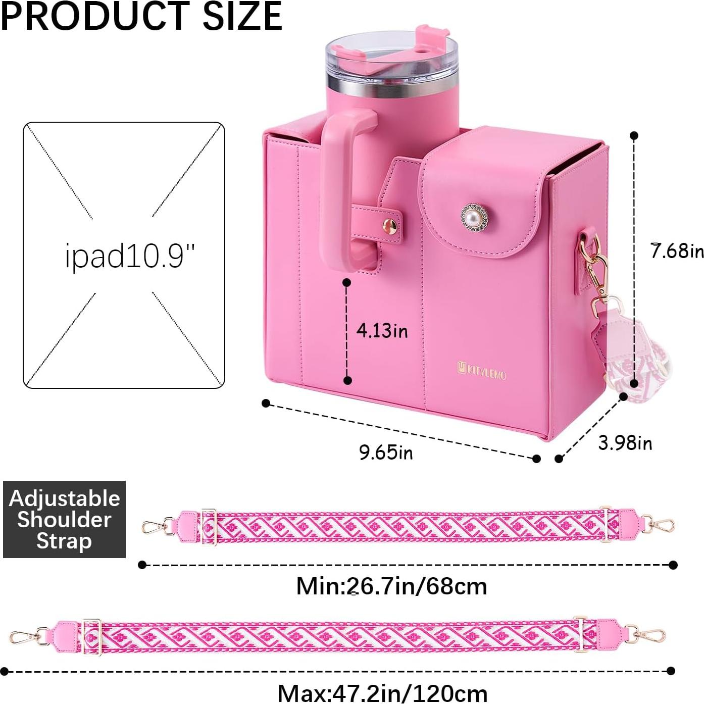 Bolso de Soporte para Copa Stanley Kitylemo 1.18L Rosa Arcoíris