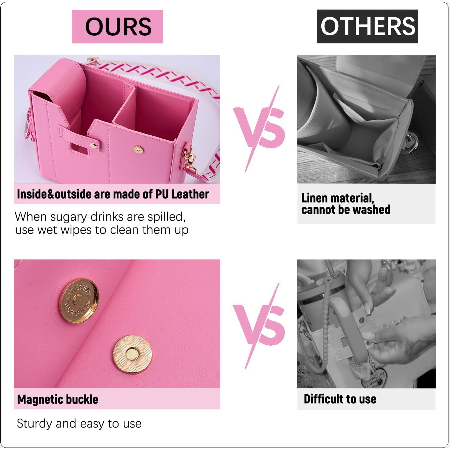 Bolso de Soporte para Copa Stanley Kitylemo 1.18L Rosa Arcoíris