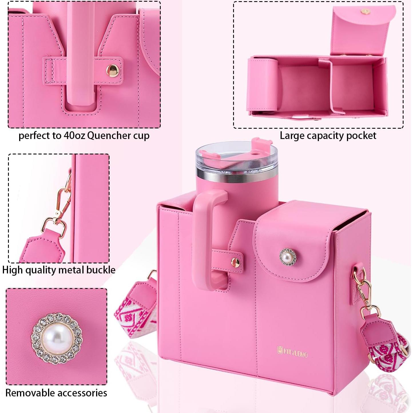 Bolso de Soporte para Copa Stanley Kitylemo 1.18L Rosa Arcoíris