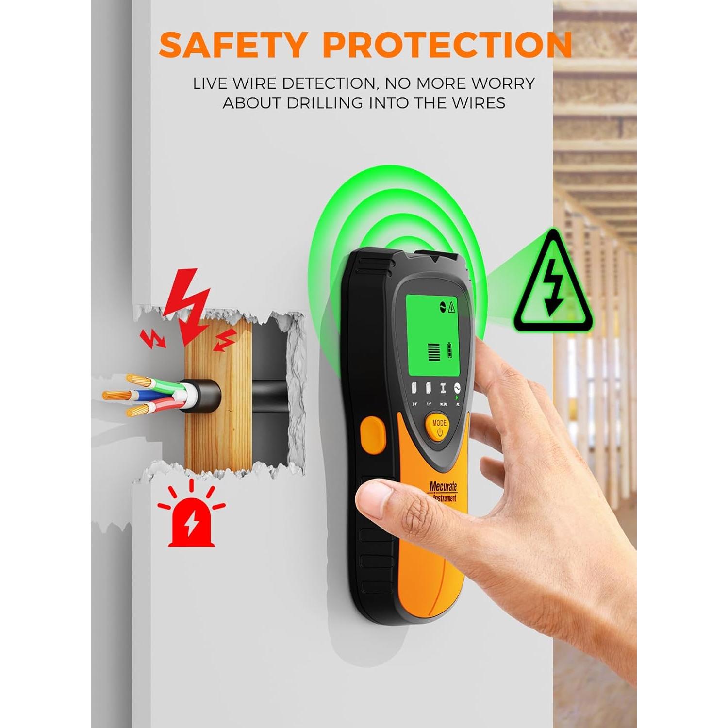 Escáner de Pared Mecurate MSF60A - 5 en 1 con Pantalla LCD