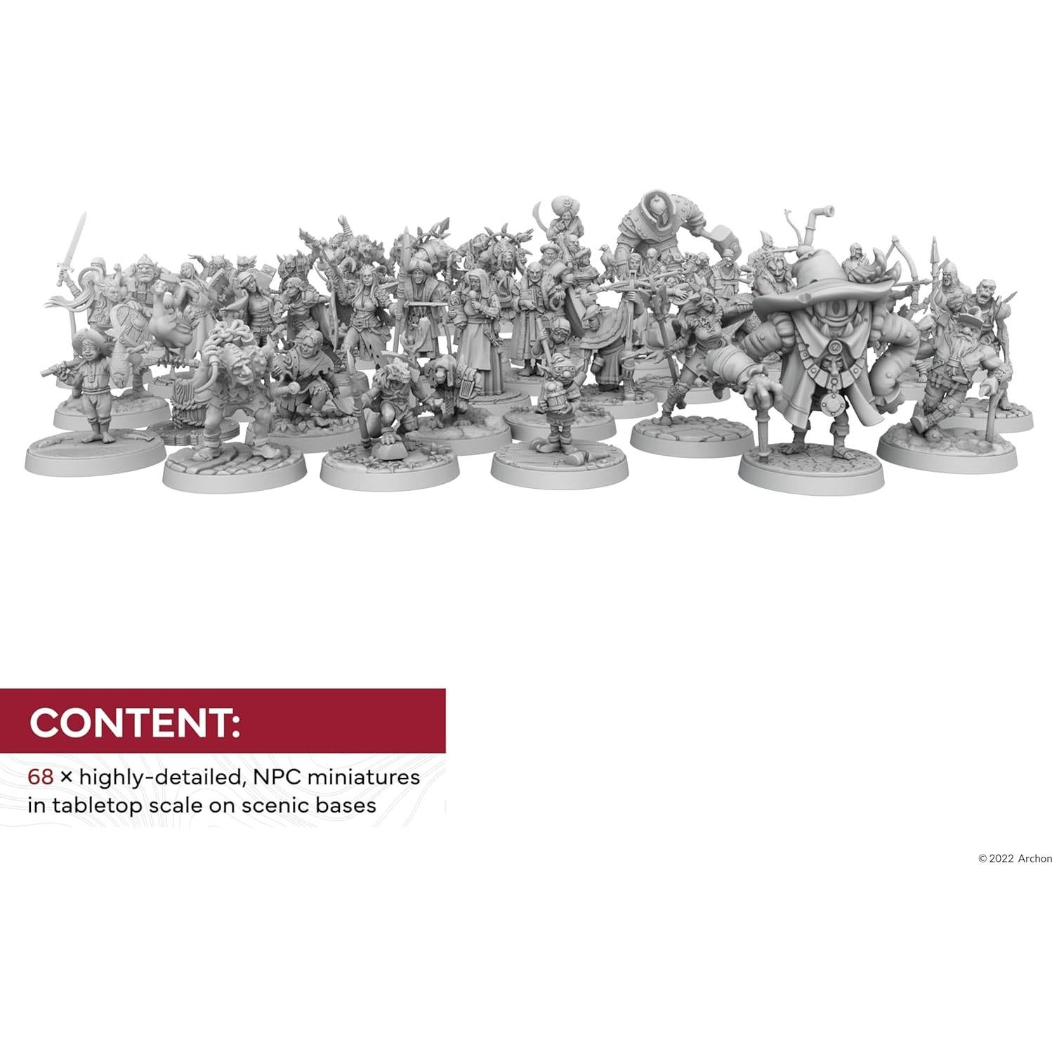 Paquete de Miniaturas Dungeons & Lasers 68 Figuras RPG 28mm