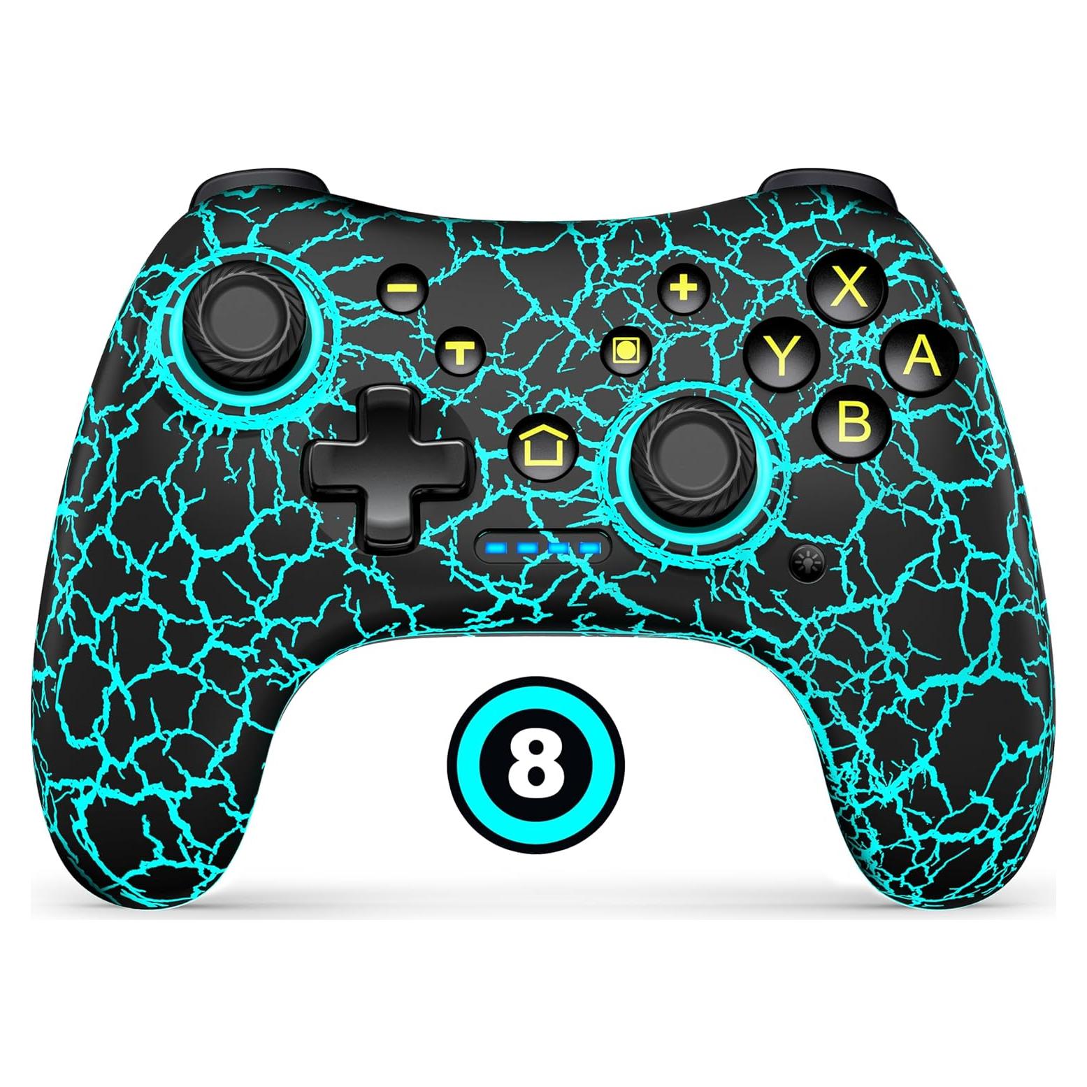 Controlador Pro Inalámbrico Gammeefy para Nintendo Switch - LED 9 Colores